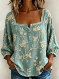 Loose Others Floral Elegant Shirt