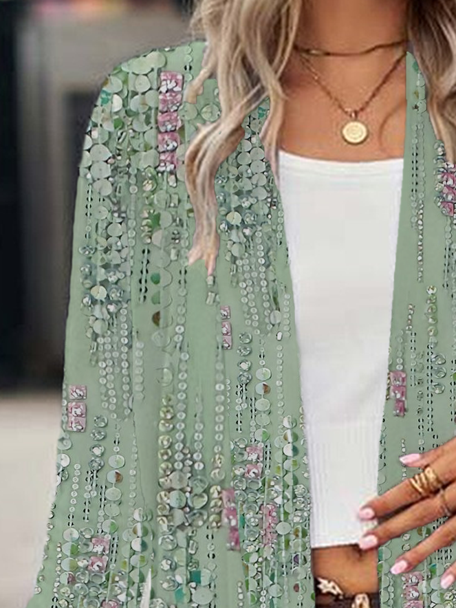 Women's Floral Spring Print Casual Fashion Cardigan