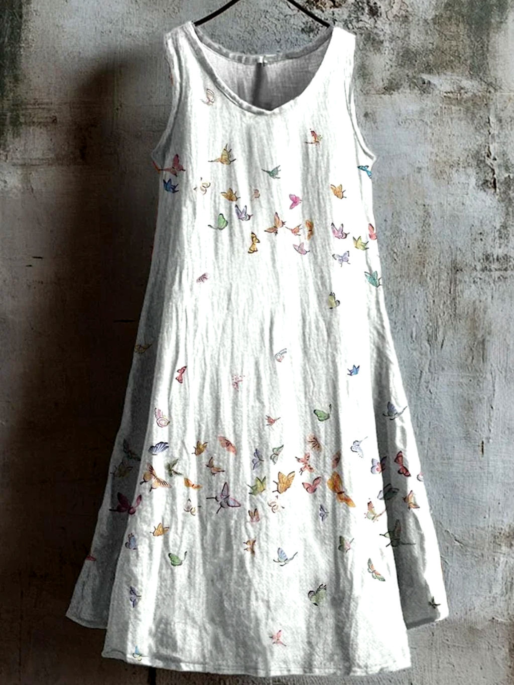 Cotton Casual Floral Dress With No