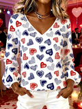 Loose Cotton Valentine's Day Casual T-Shirt