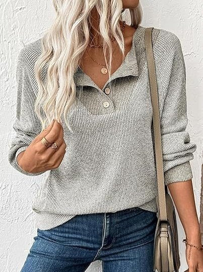 Split Joint Loose Simple Color Block Sweatshirt