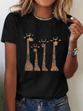Giraff Crew Neck Loose Casual T-Shirt