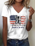 Women's Short Sleeve T-shirt Summer White Text Letters Jersey V Neck Holiday Going Out Casual Top