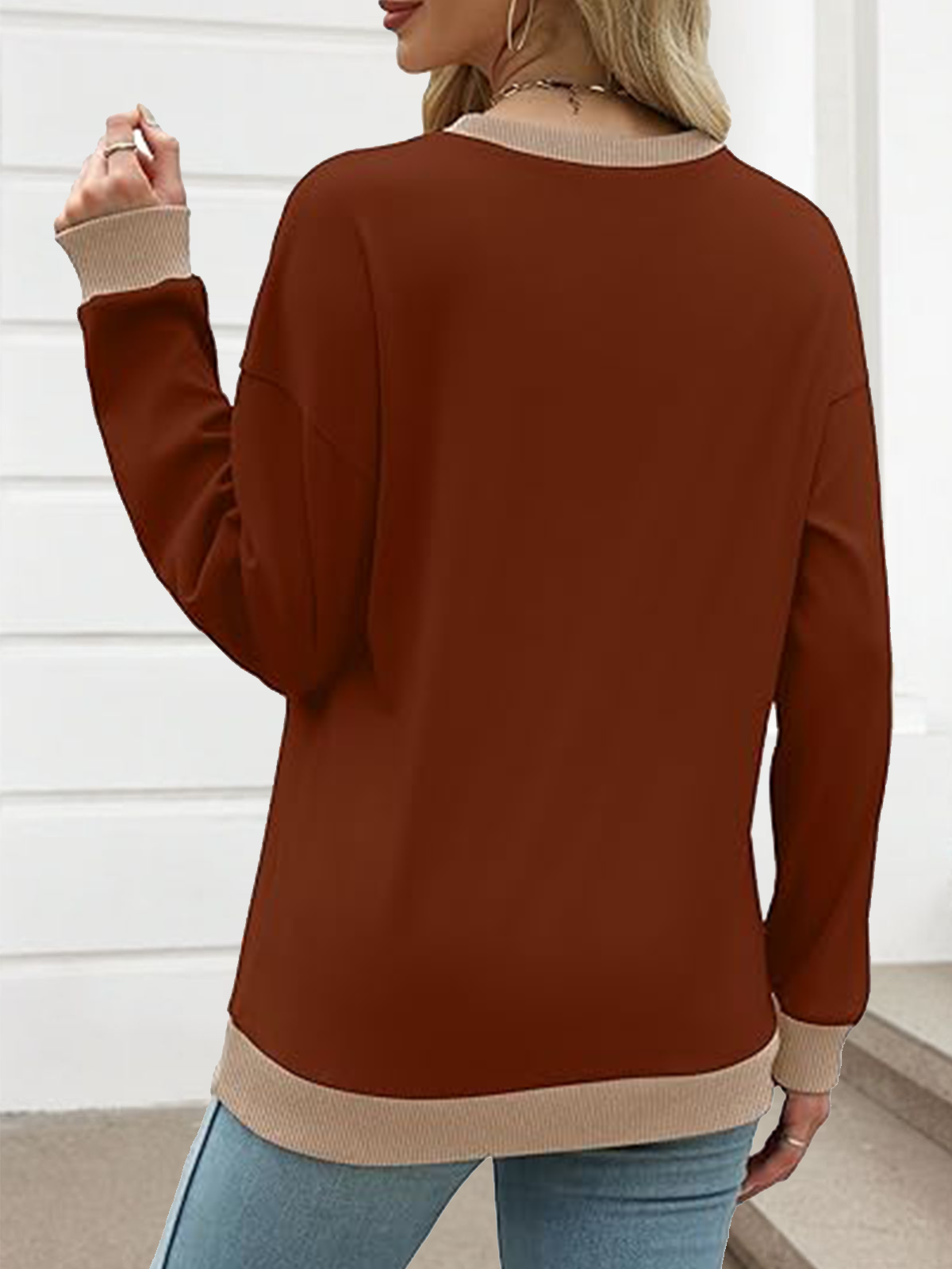 Regular Fit Casual Plain Crew Neck Hoodie