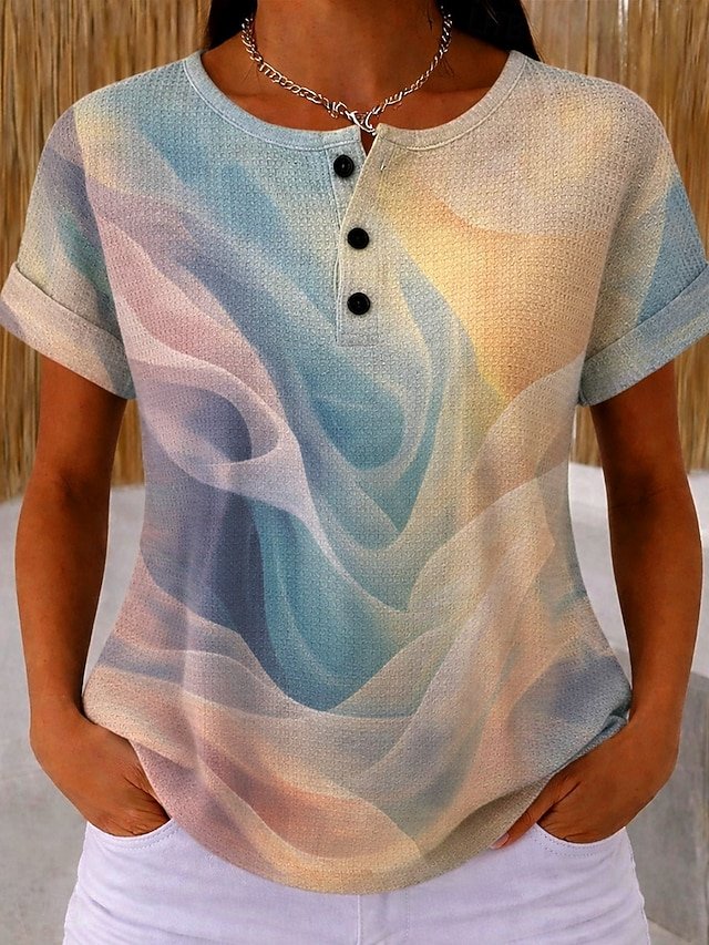 Loose Random Print Casual T-Shirt