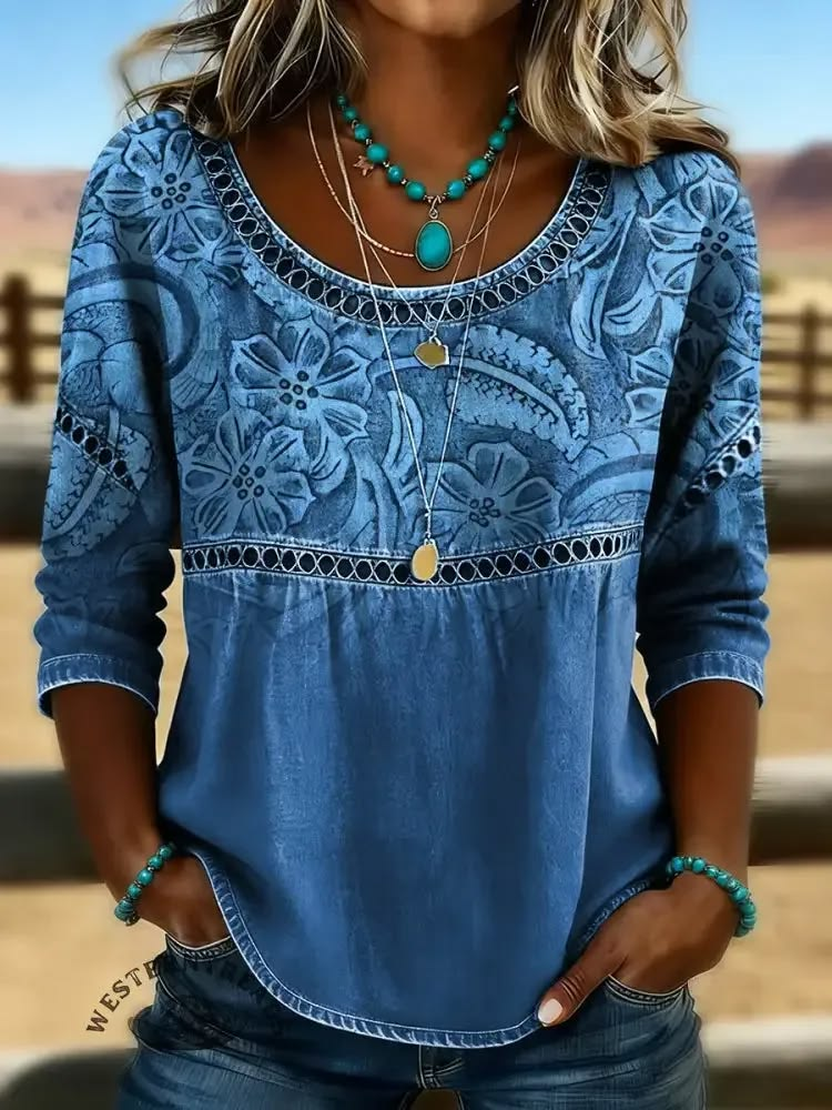 Women's Half Sleeve Blouse Summer Green Abstract Printing Crew Neck Daily Going Out Casual Top