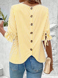 Simple Crew Neck Balloon Sleeve Blouse