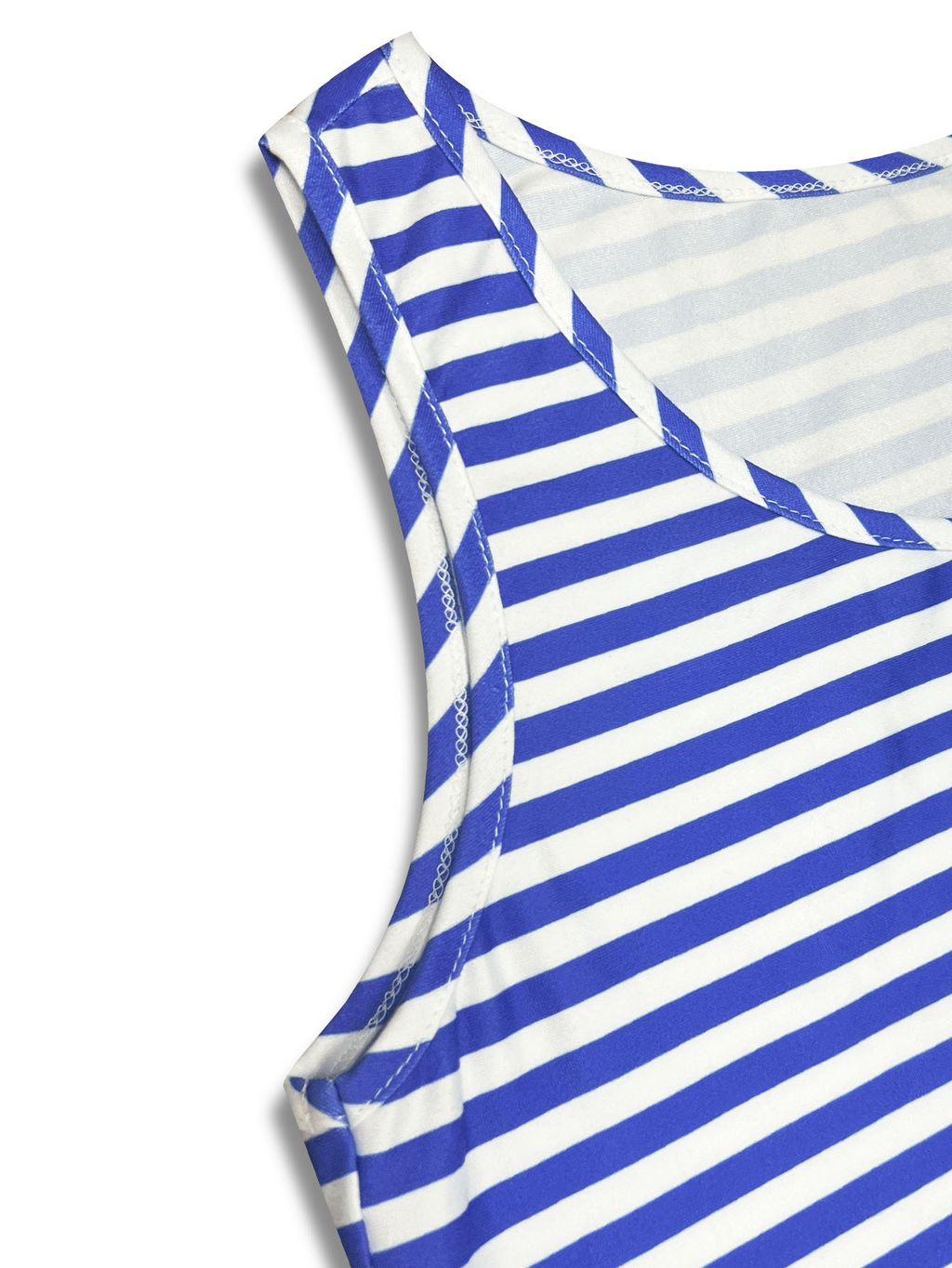 Striped Vacation Crew Neck Sleeveless Summer Casual Dress
