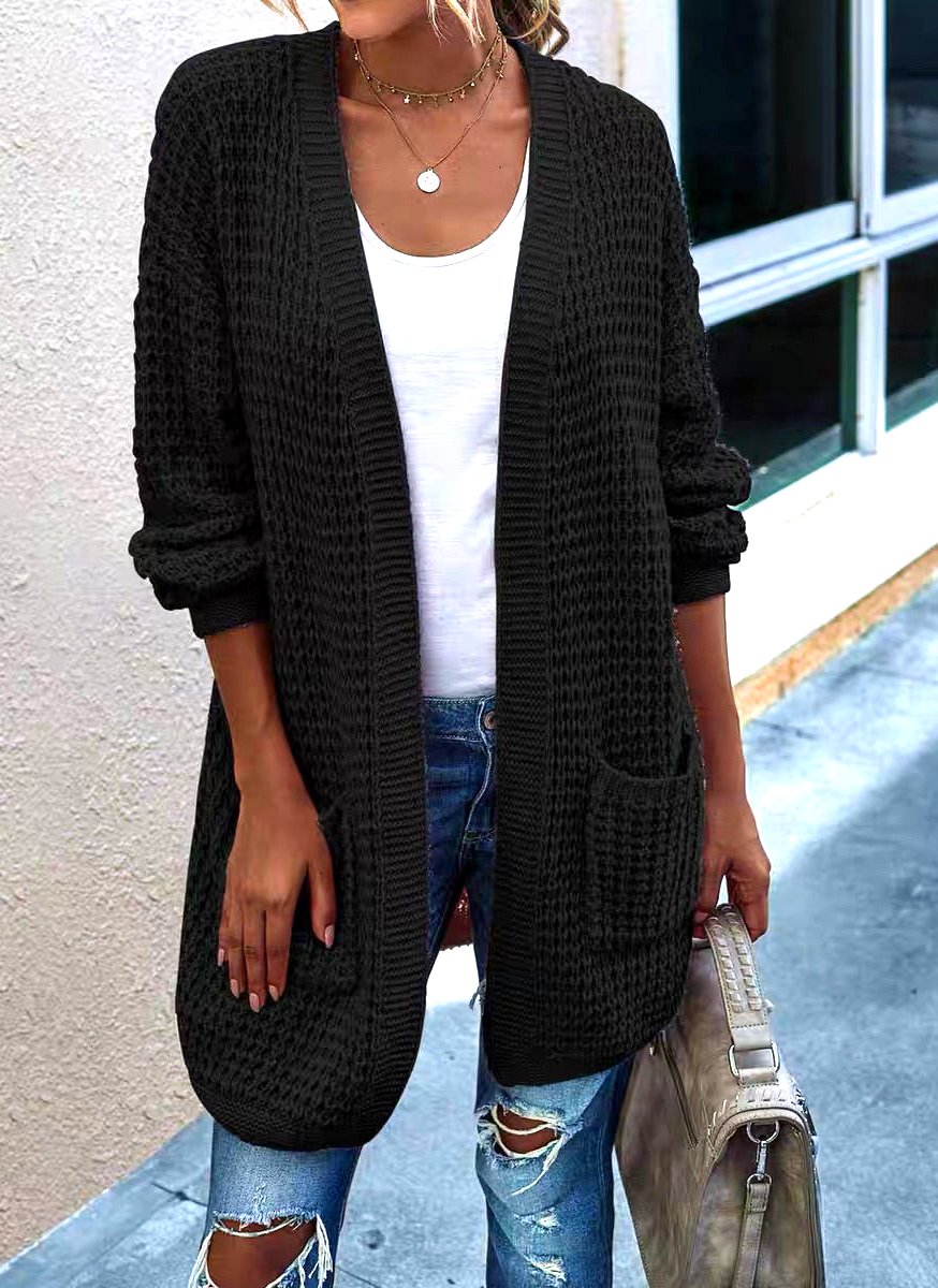Casual Cotton Regular Fit V Neck Cardigan