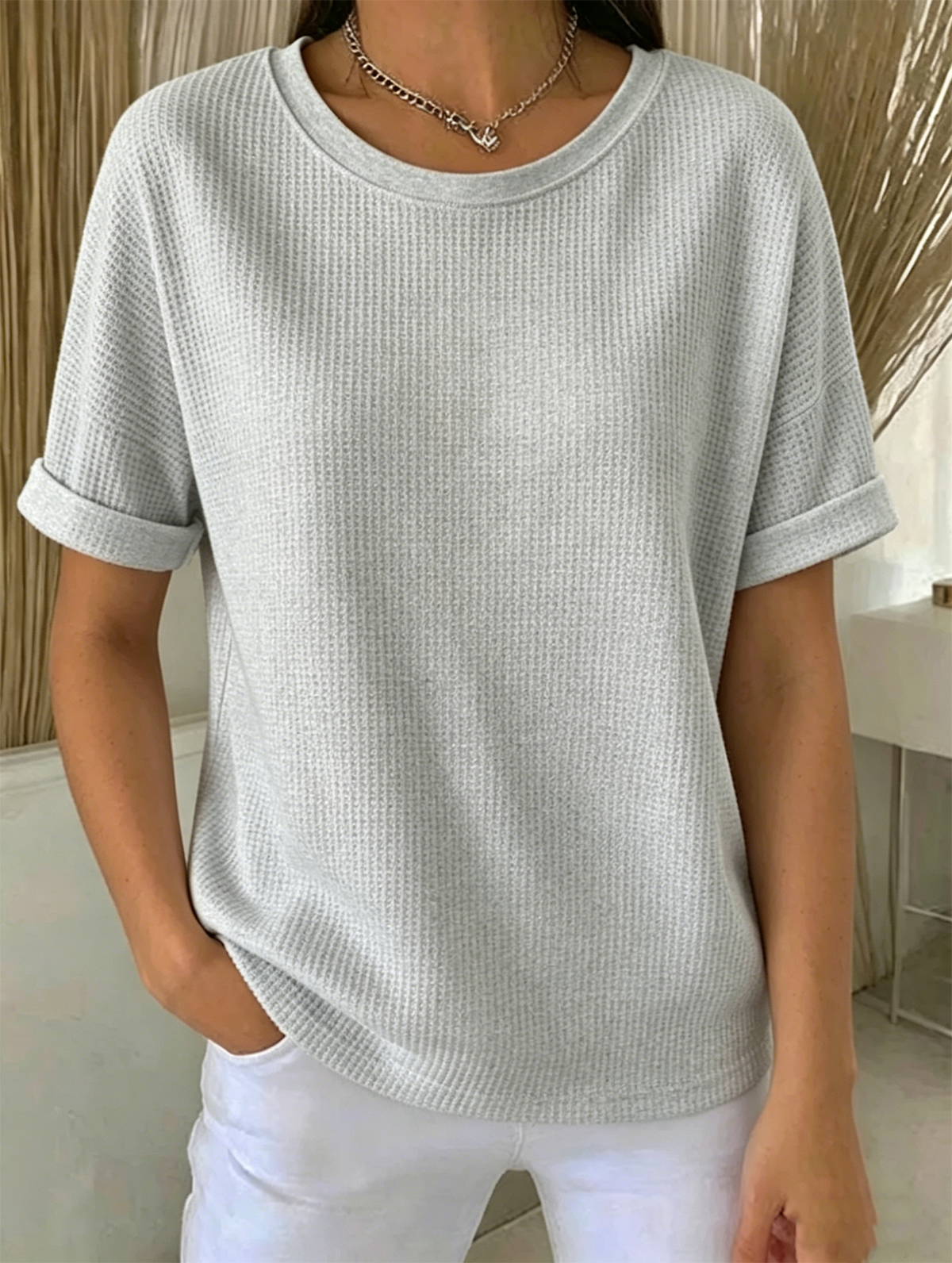 Others Plain Vintage Loose T-Shirt