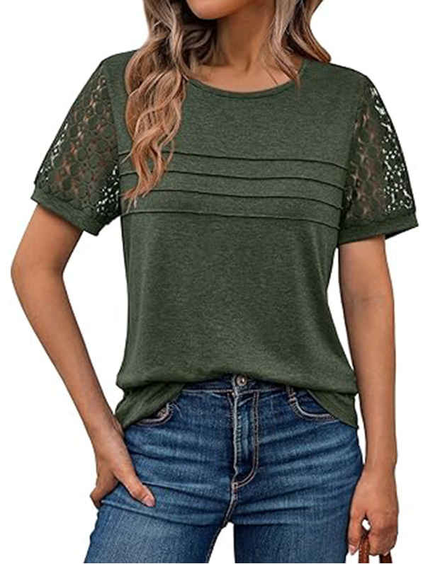 Plain Regular Fit Casual Crew Neck T-Shirt