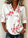 Shawl Collar Vintage Loose Shirt