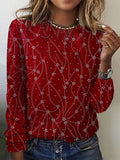 Women's T Shirt Floral Graphic Plants Vintage Stylish Classic Long Sleeve Crew Neck Regular Tops