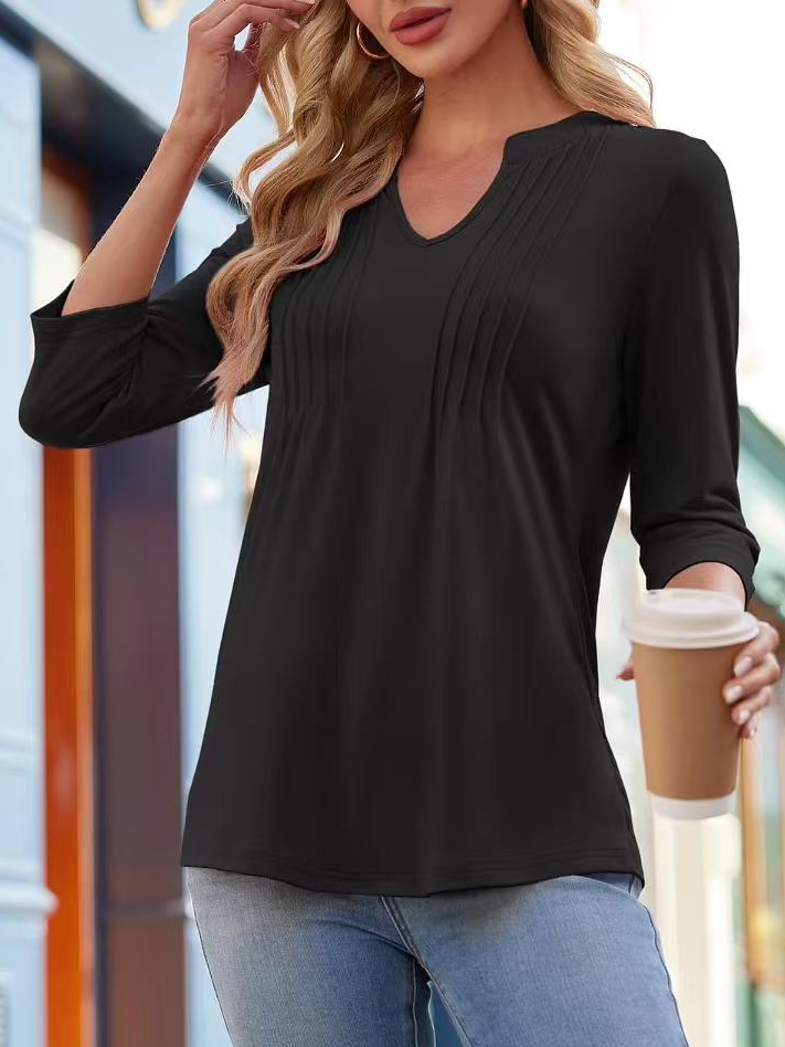 Regular Fit Cotton-Blend Elegant T-Shirt