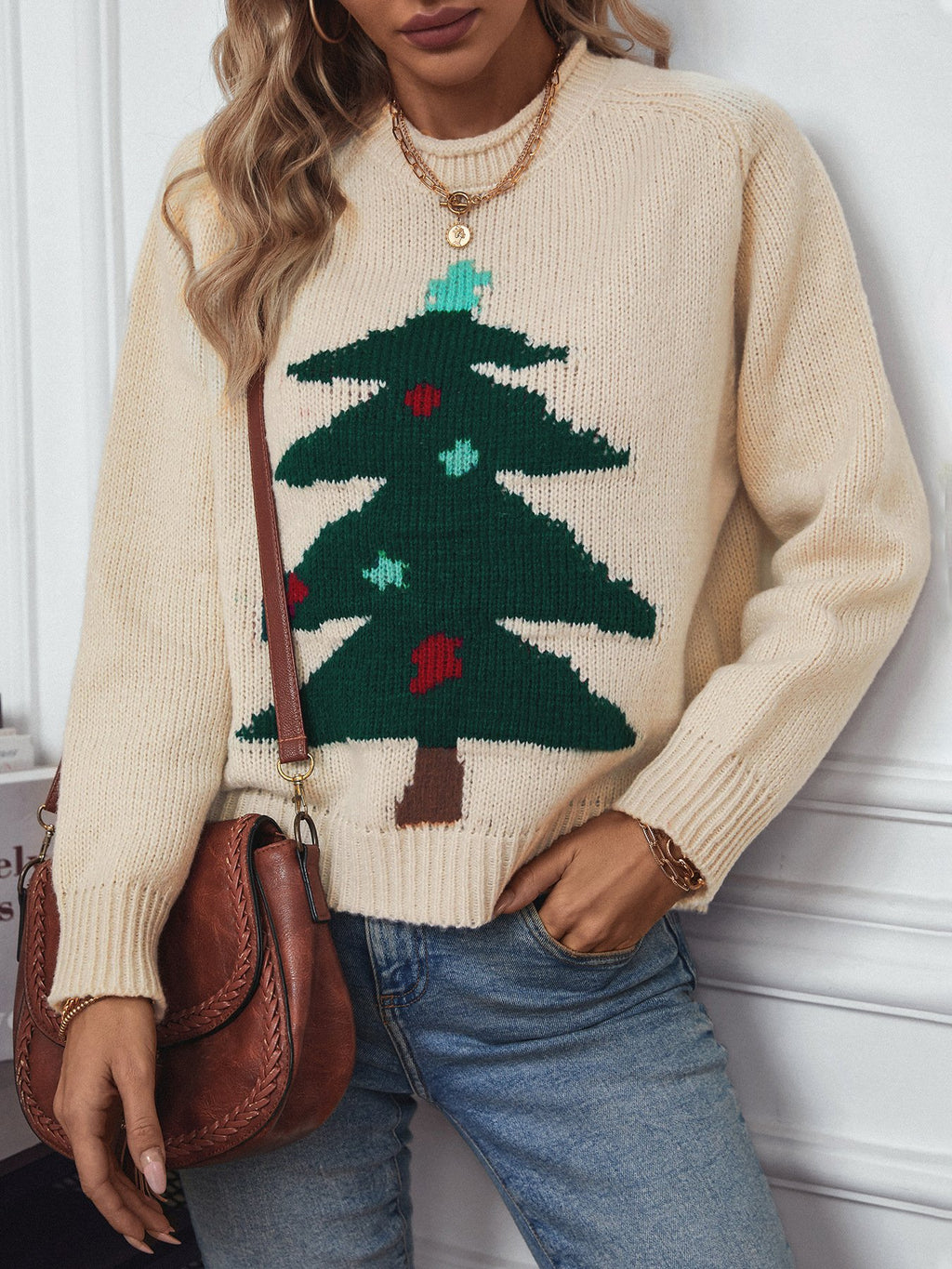 Crew Neck Casual Sweater