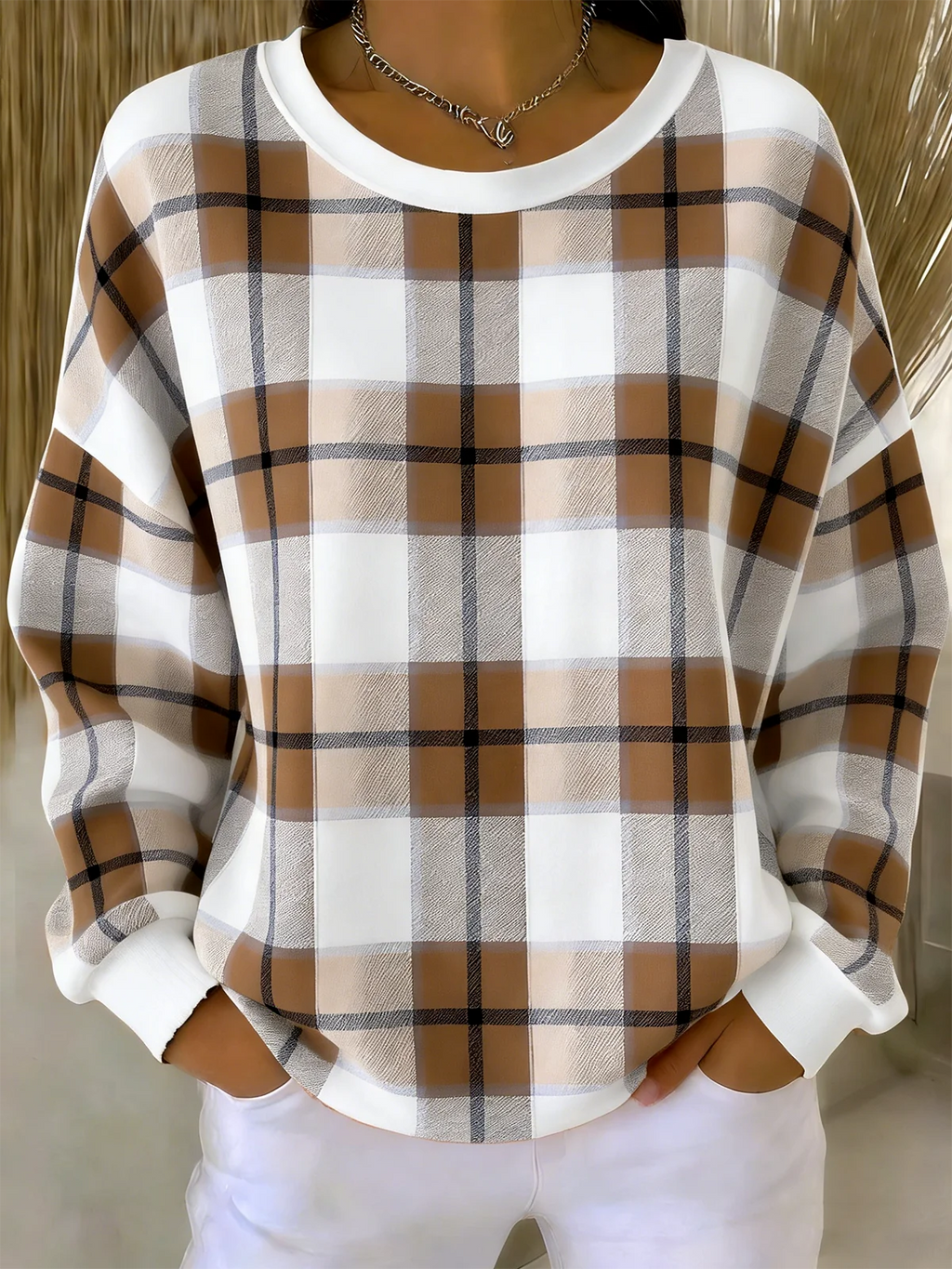 Casual Letter Pattern Crew Neck Sweatshirt