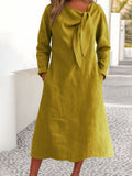 Plain Regular Fit Casual Dress With No