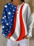 Others Loose Gradient Pattern Casual Sweatshirt