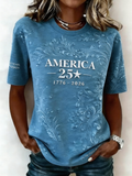 America 250th Anniversary Printed T-Shirt