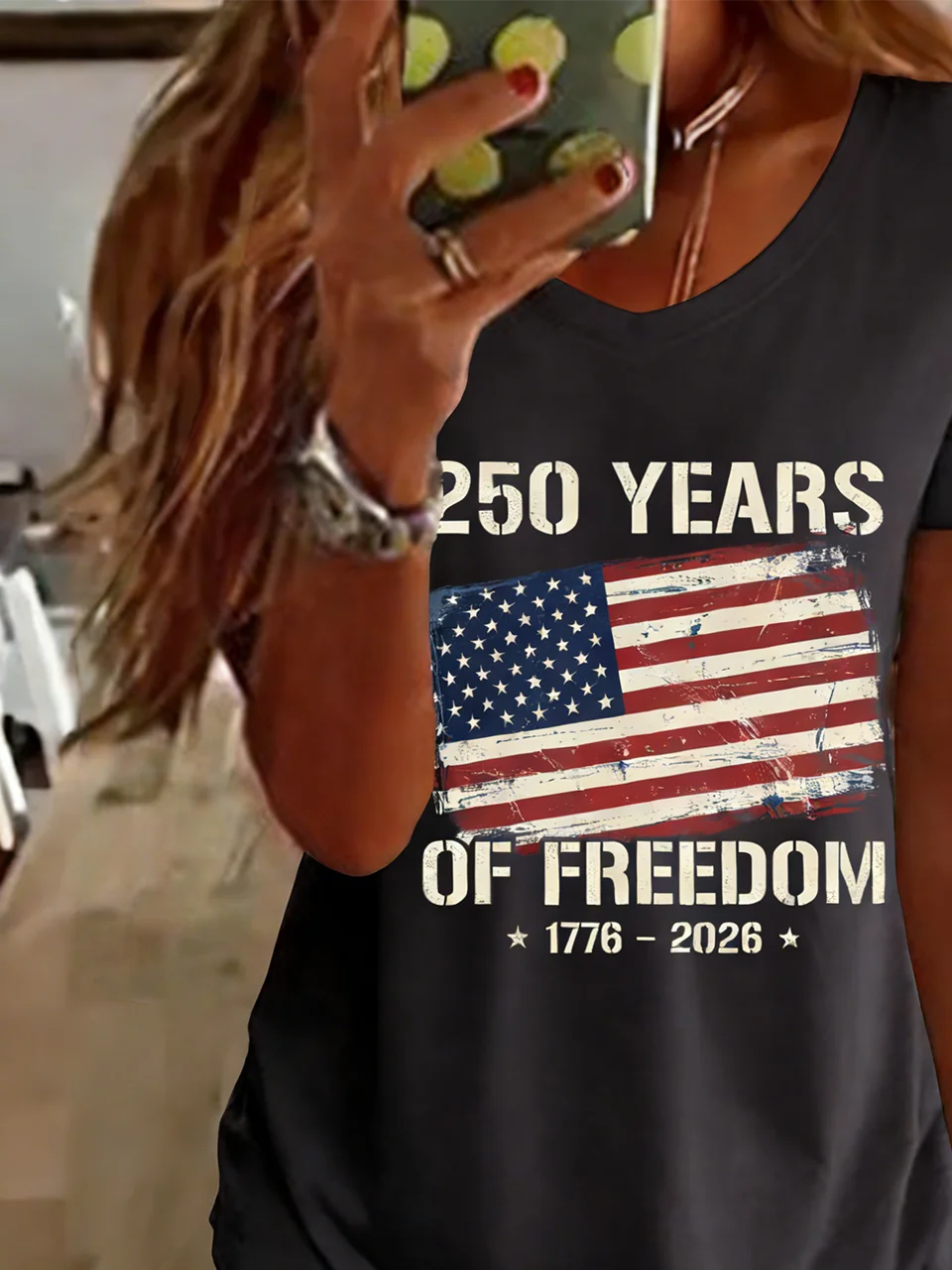 Retro American 250th Anniversary T-shirt, Vintage Independence Day T-shirt