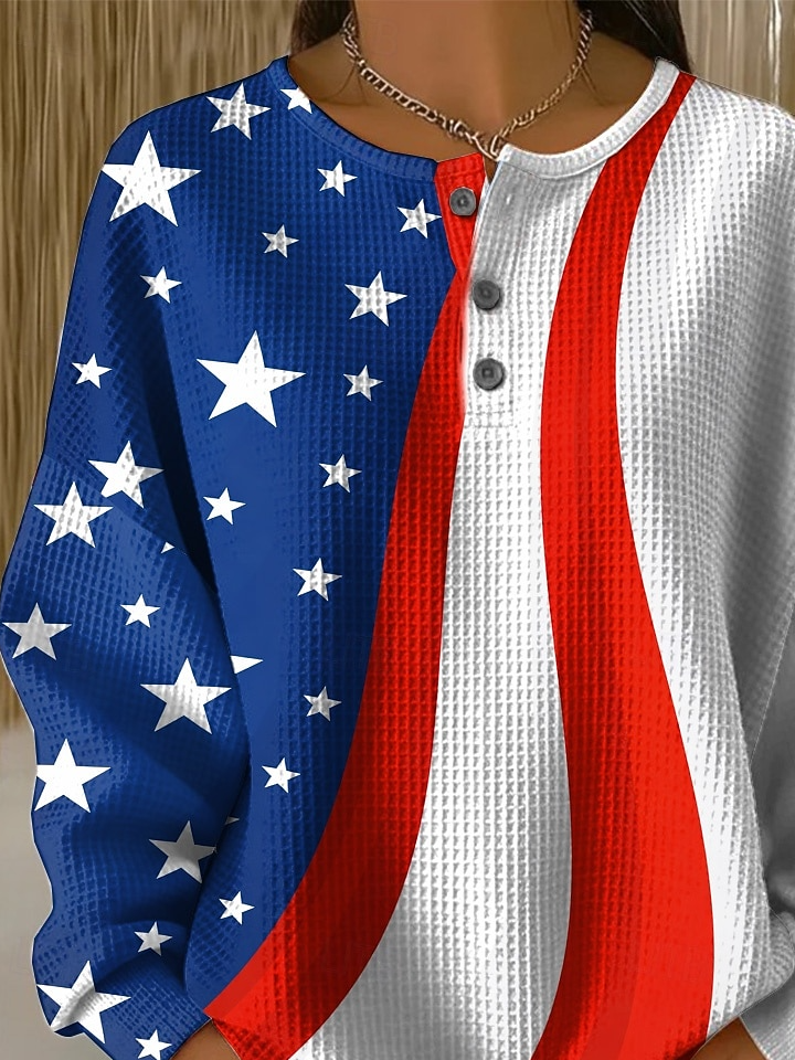Others Loose Gradient Pattern Casual Sweatshirt